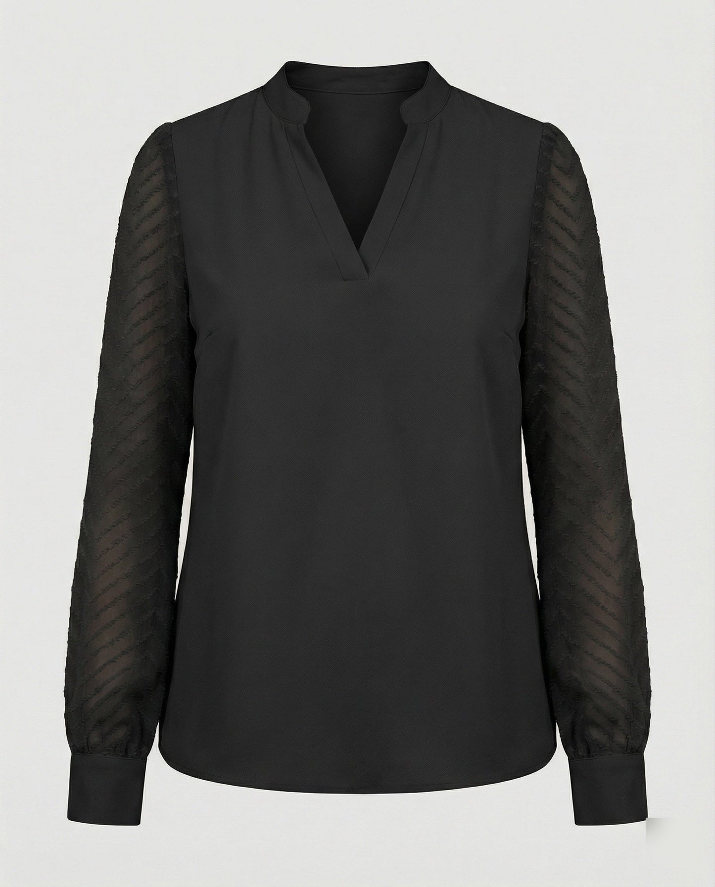 Blouse avec un élégant col en V pour une apparence stylée