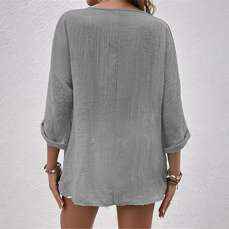 Elegantes V-Neck T-Shirt für einen trendigen und bequemen Stil