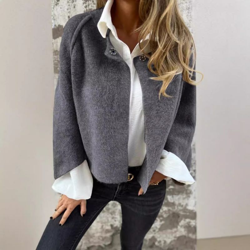 Manteau court chic en cachemire doux