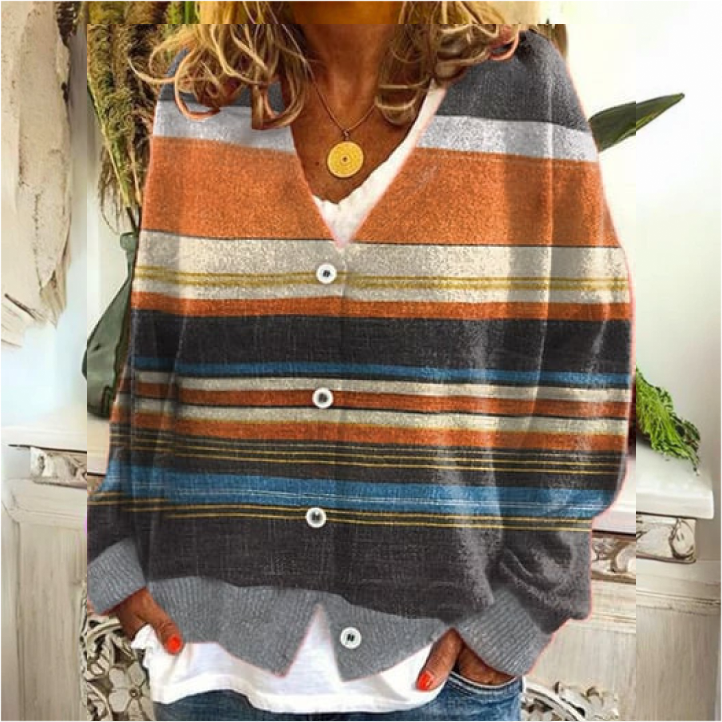 Veste en tricot floral stylée